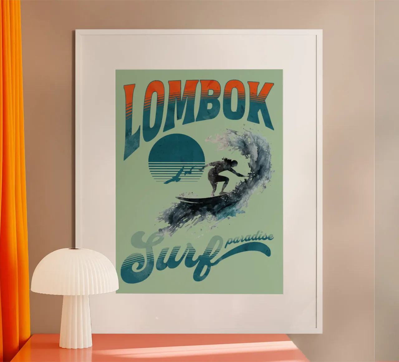 Il paradiso del surf di Lombok poster da Gunawan Rb