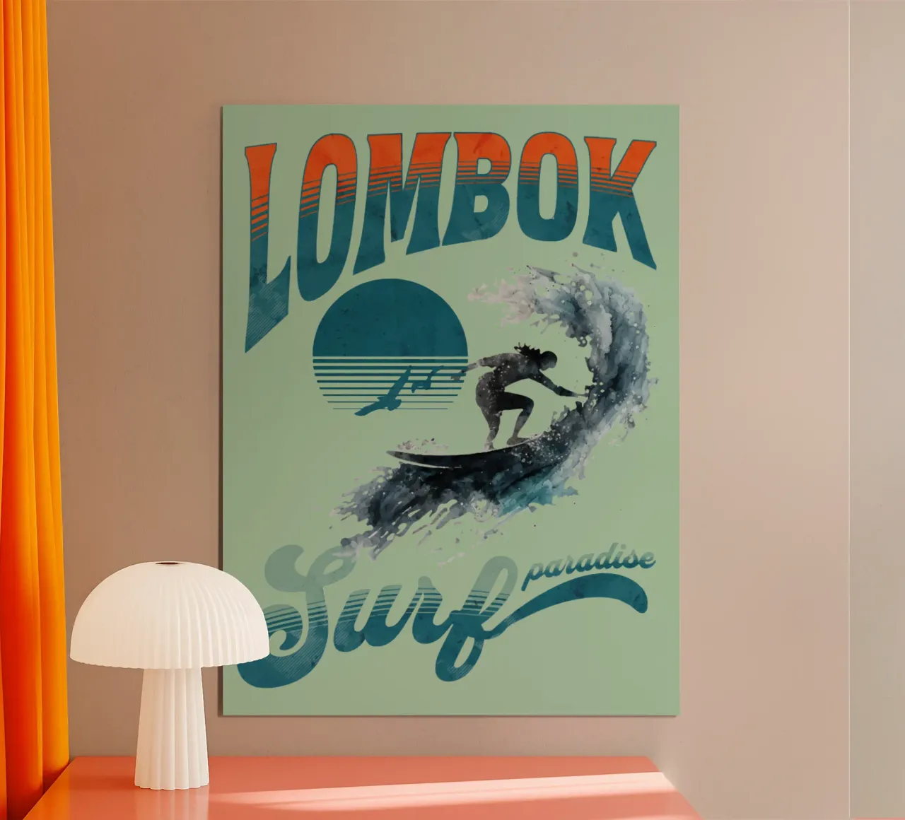 Il paradiso del surf di Lombok poster da Gunawan Rb