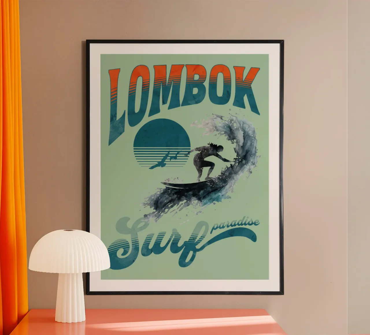 Il paradiso del surf di Lombok poster da Gunawan Rb