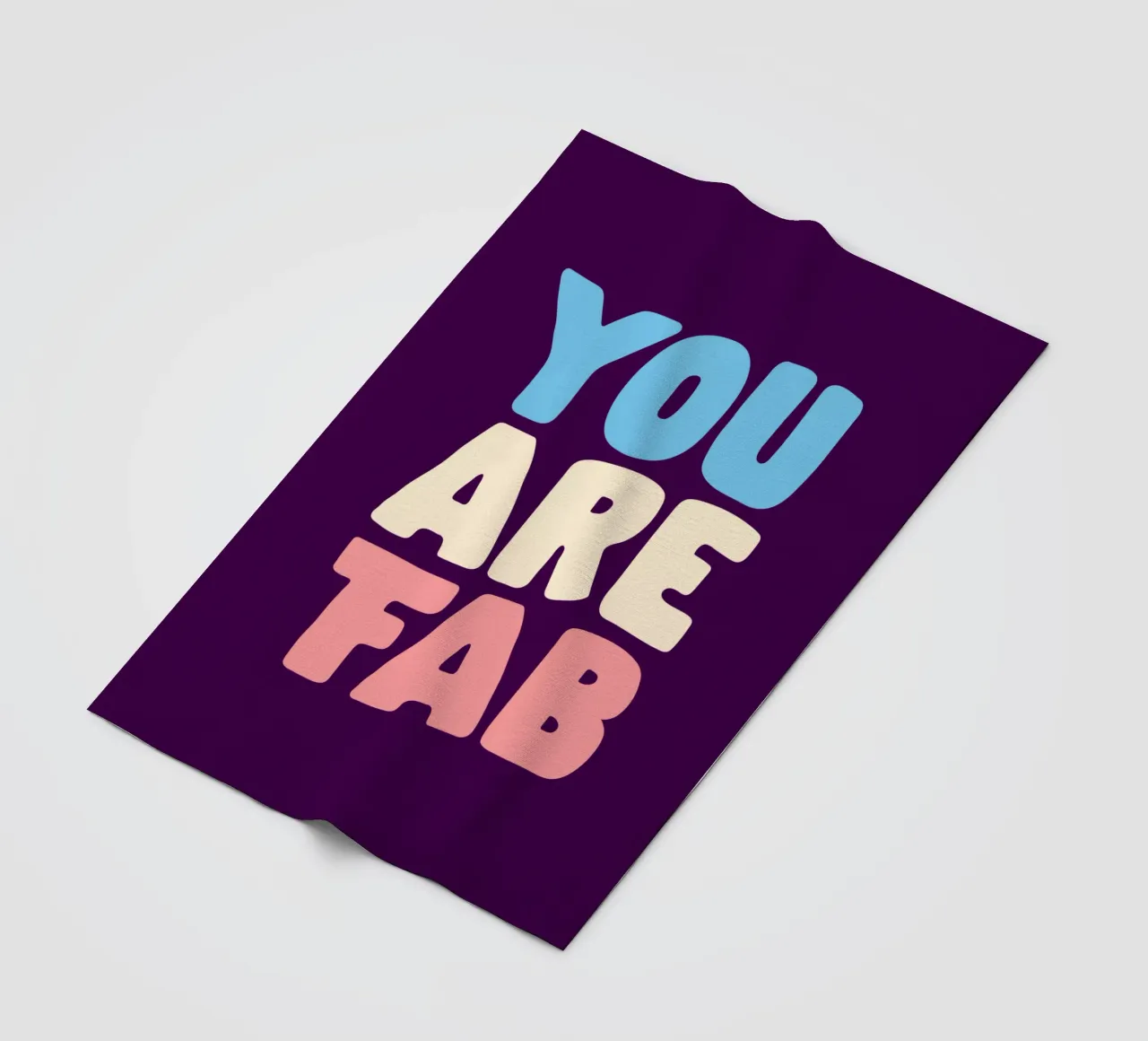 Design tipografico You Are Fab coperta in pile da THE MOTIVATED TYPE