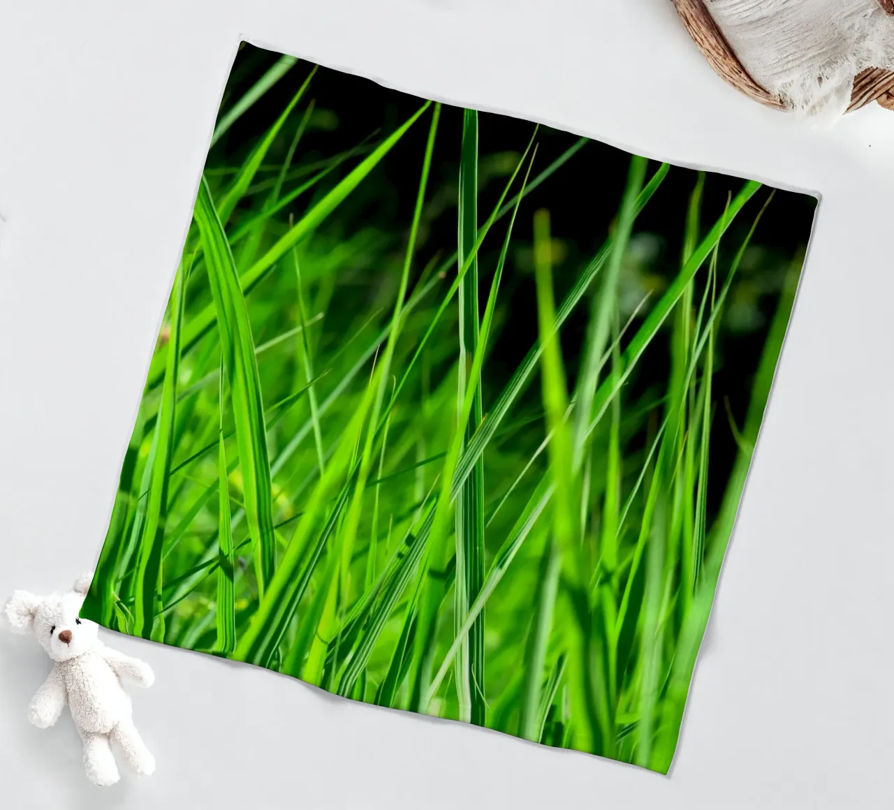 Gras fleecedeken van Atteloi