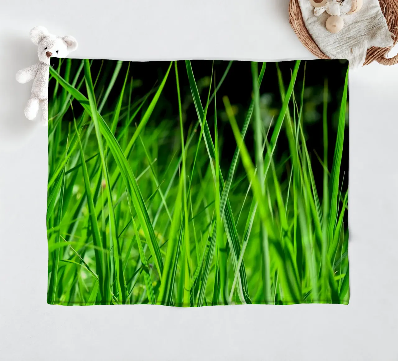 Gras fleecedeken van Atteloi