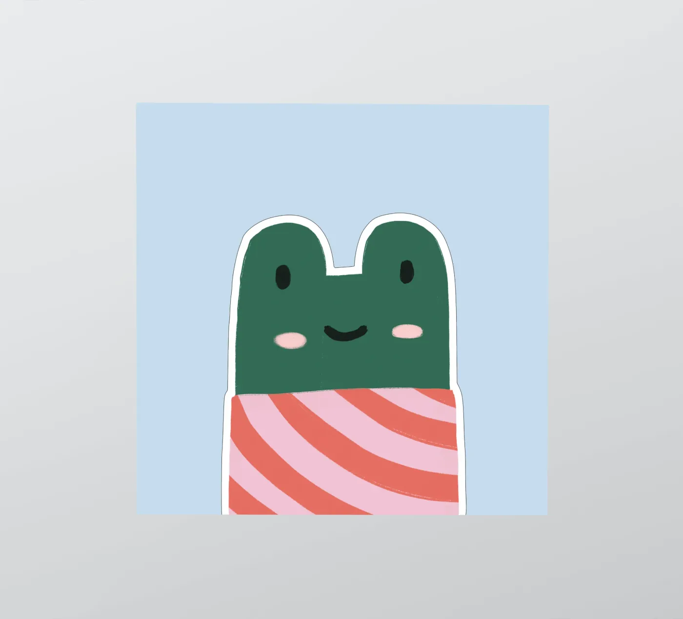 Cool frog sticker by we line studio - art