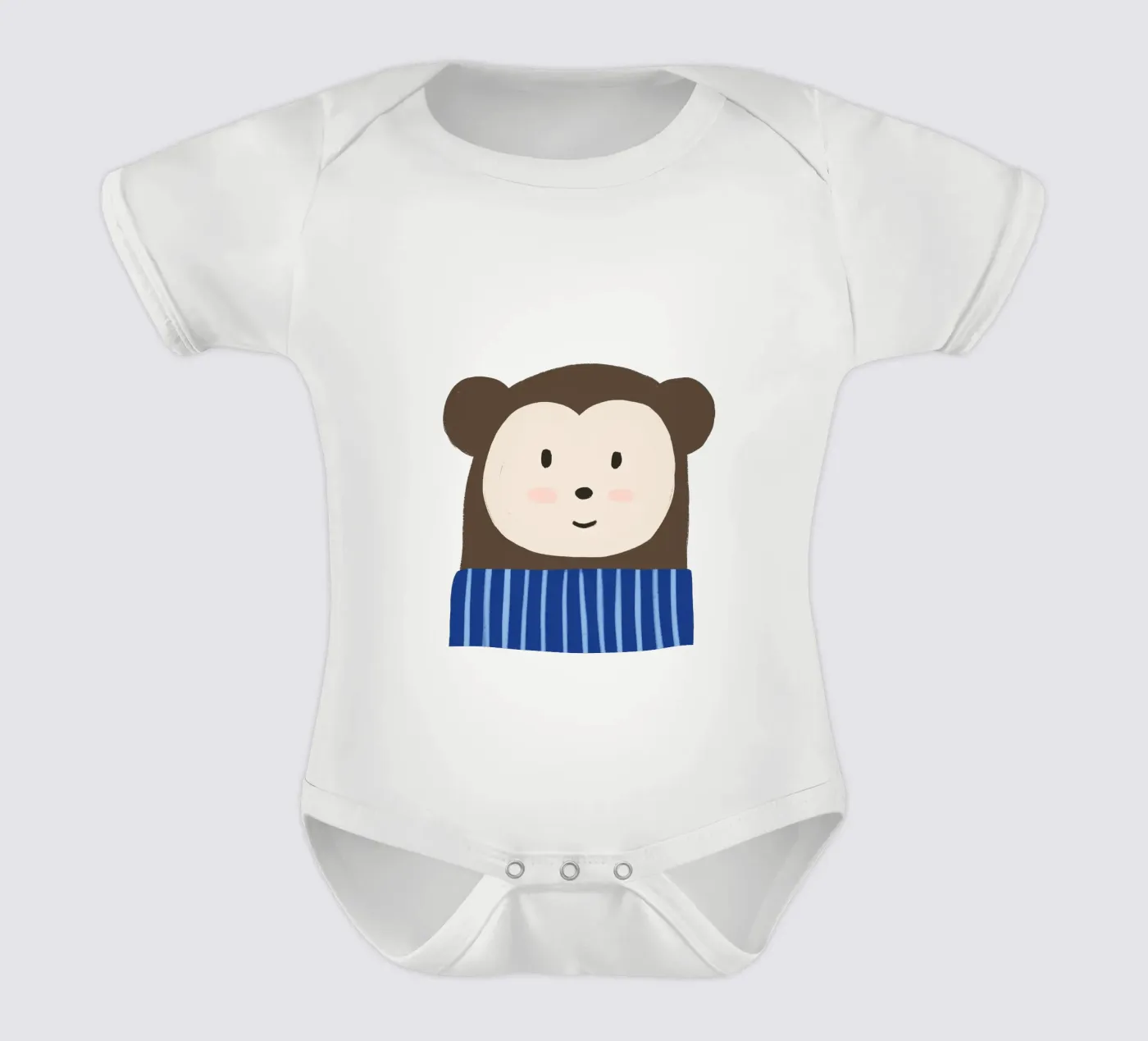 Monkey Kurzarm Babybody von we line studio - art