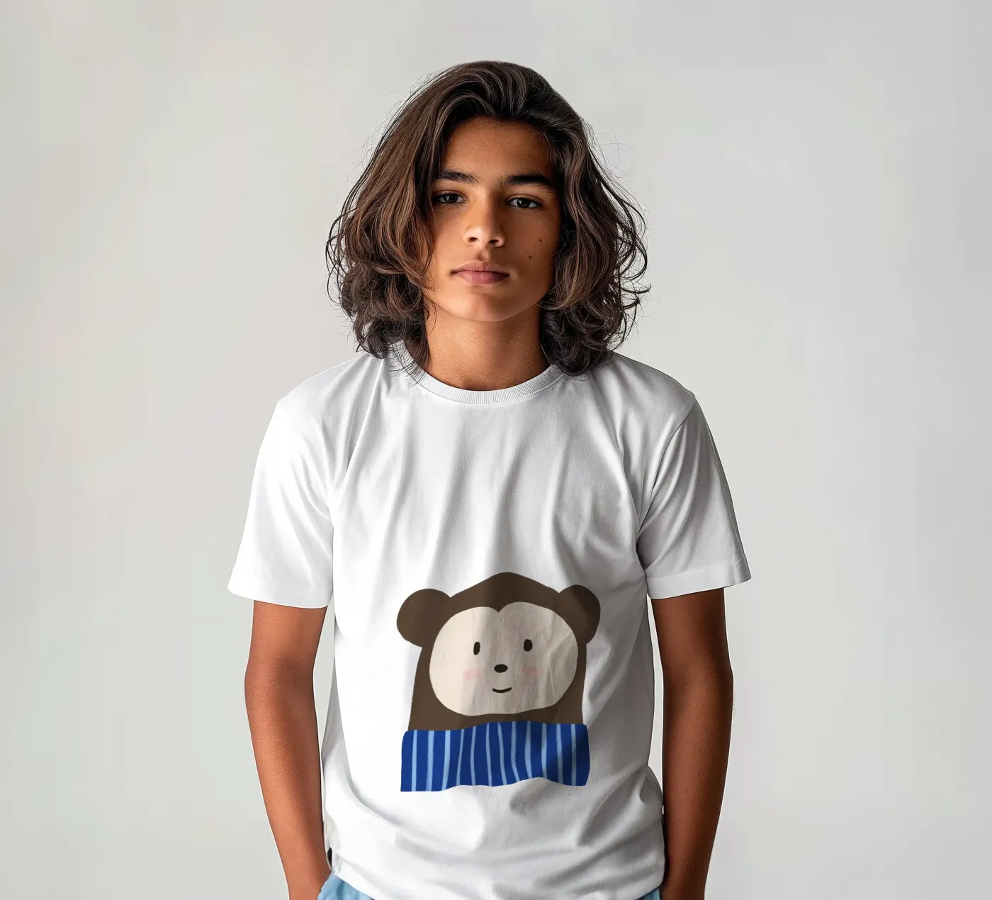 Monkey kinder t-shirt van we line studio - art
