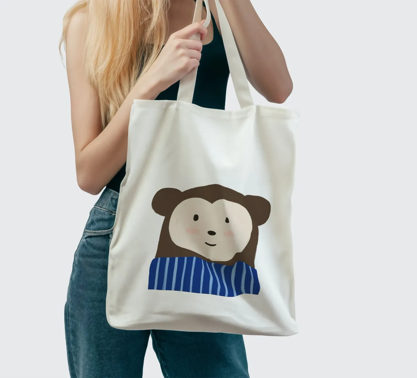 Monkey tote bag by we line studio - art
