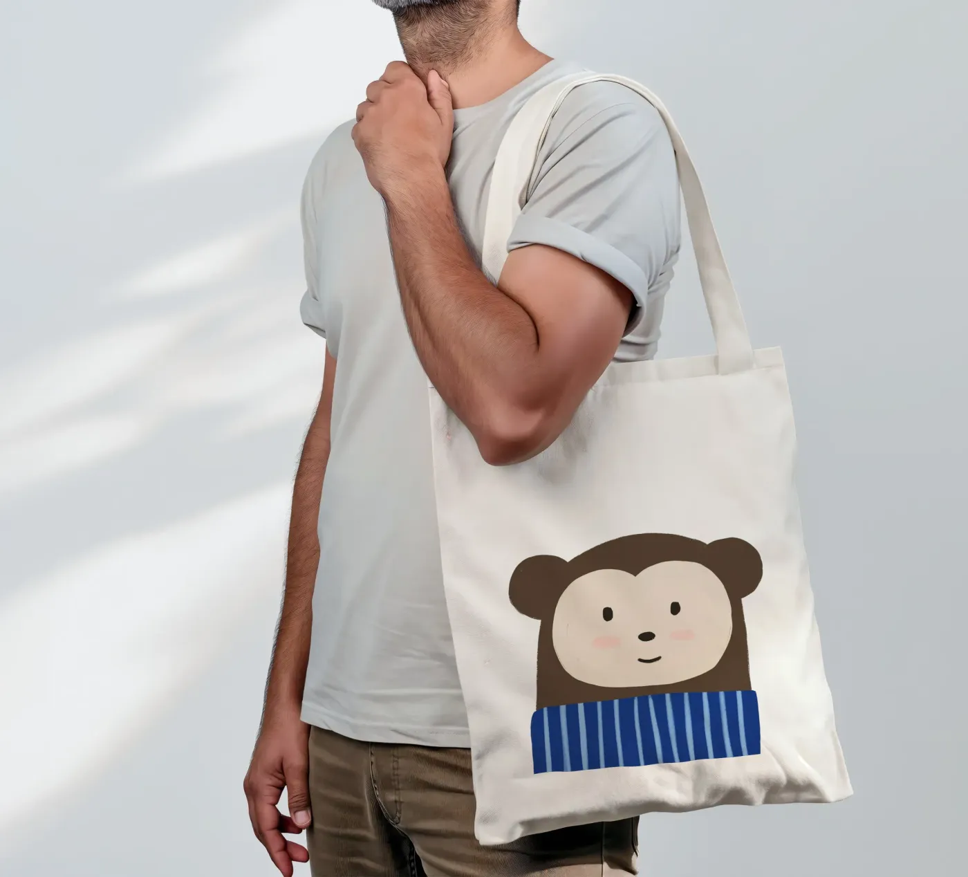 Monkey tote bag by we line studio - art