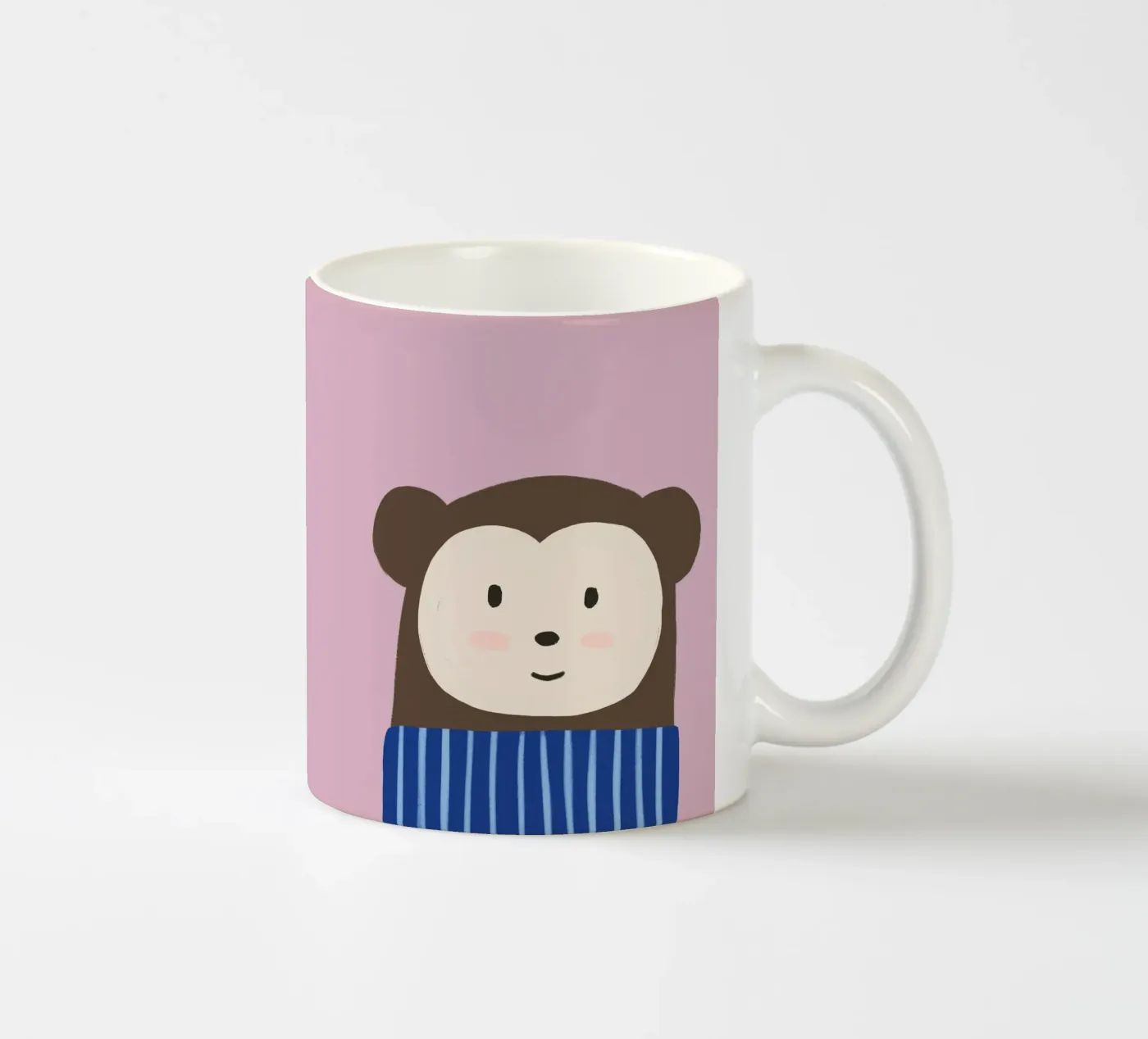 Monkey ceramic mug by we line studio - art