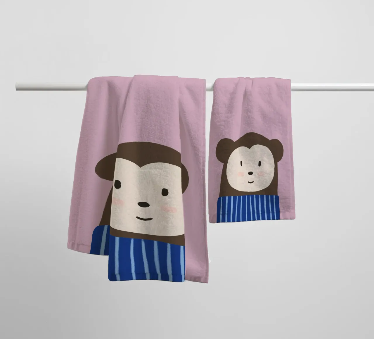 Monkey badhanddoek van we line studio - art