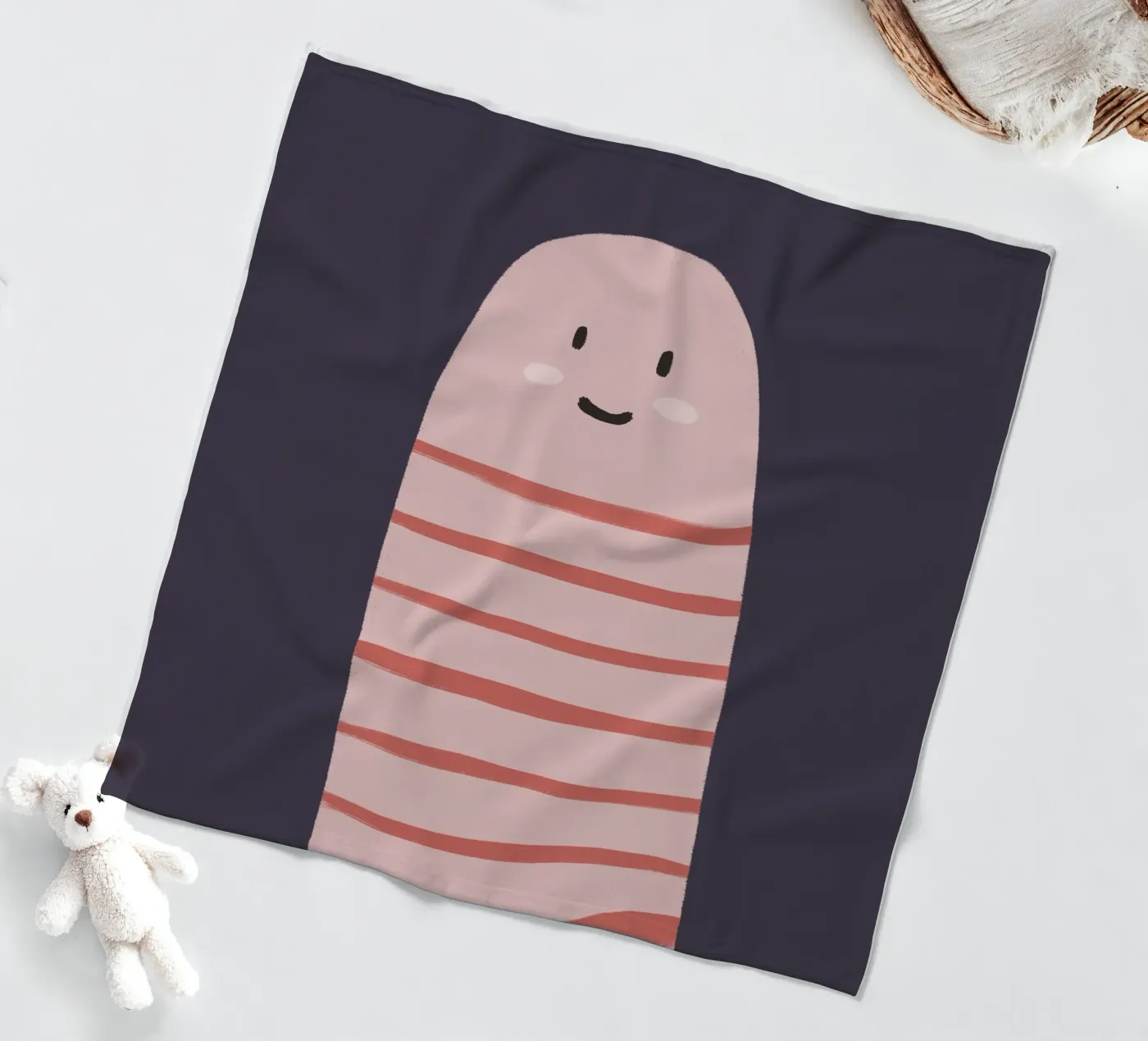 Earthworm fleecedeken van we line studio - art