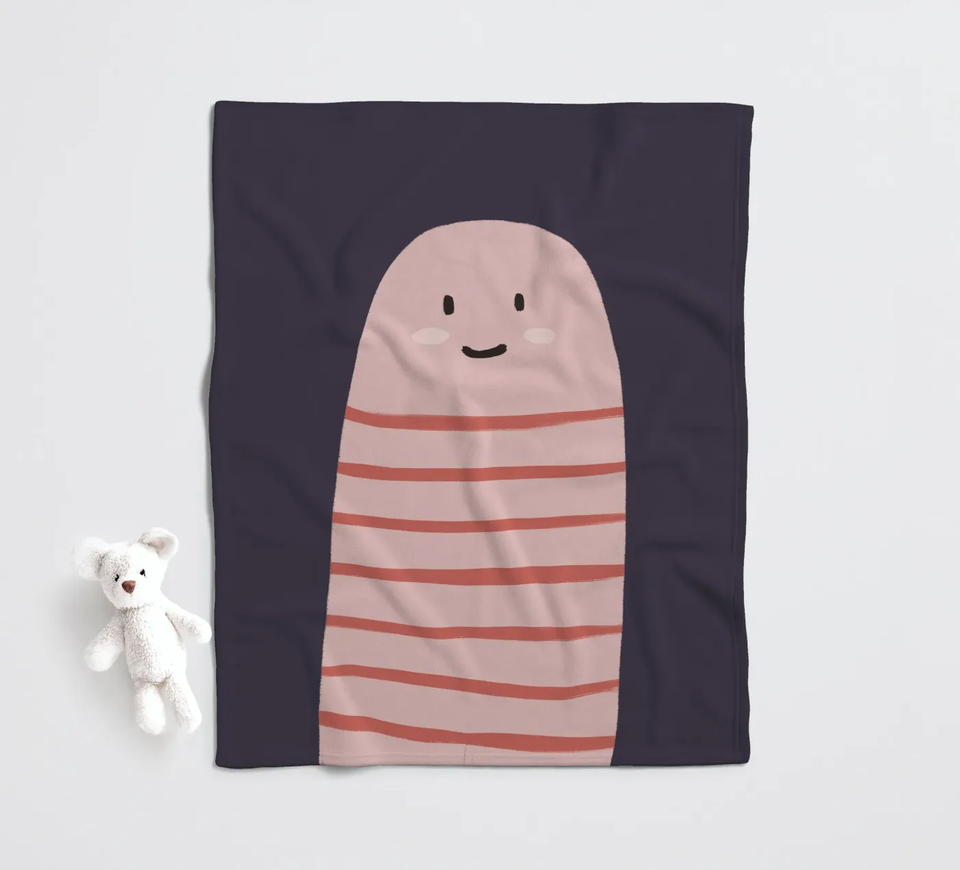 Earthworm fleecedeken van we line studio - art