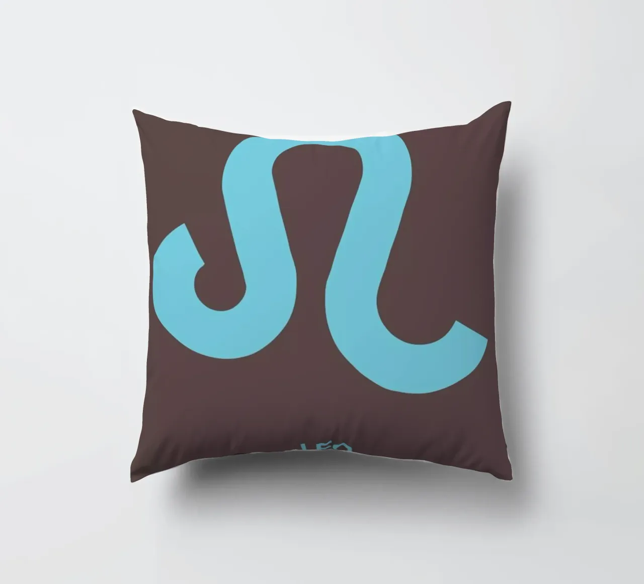 Leo Zodiac Sign Red cuscino da Naxart