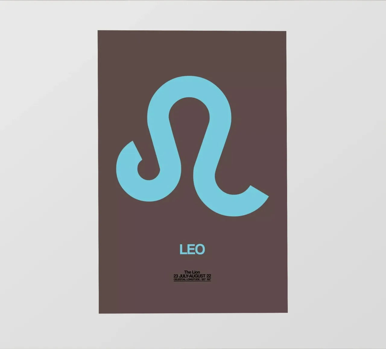 Leo Zodiac Sign Red telo in pvc da Naxart