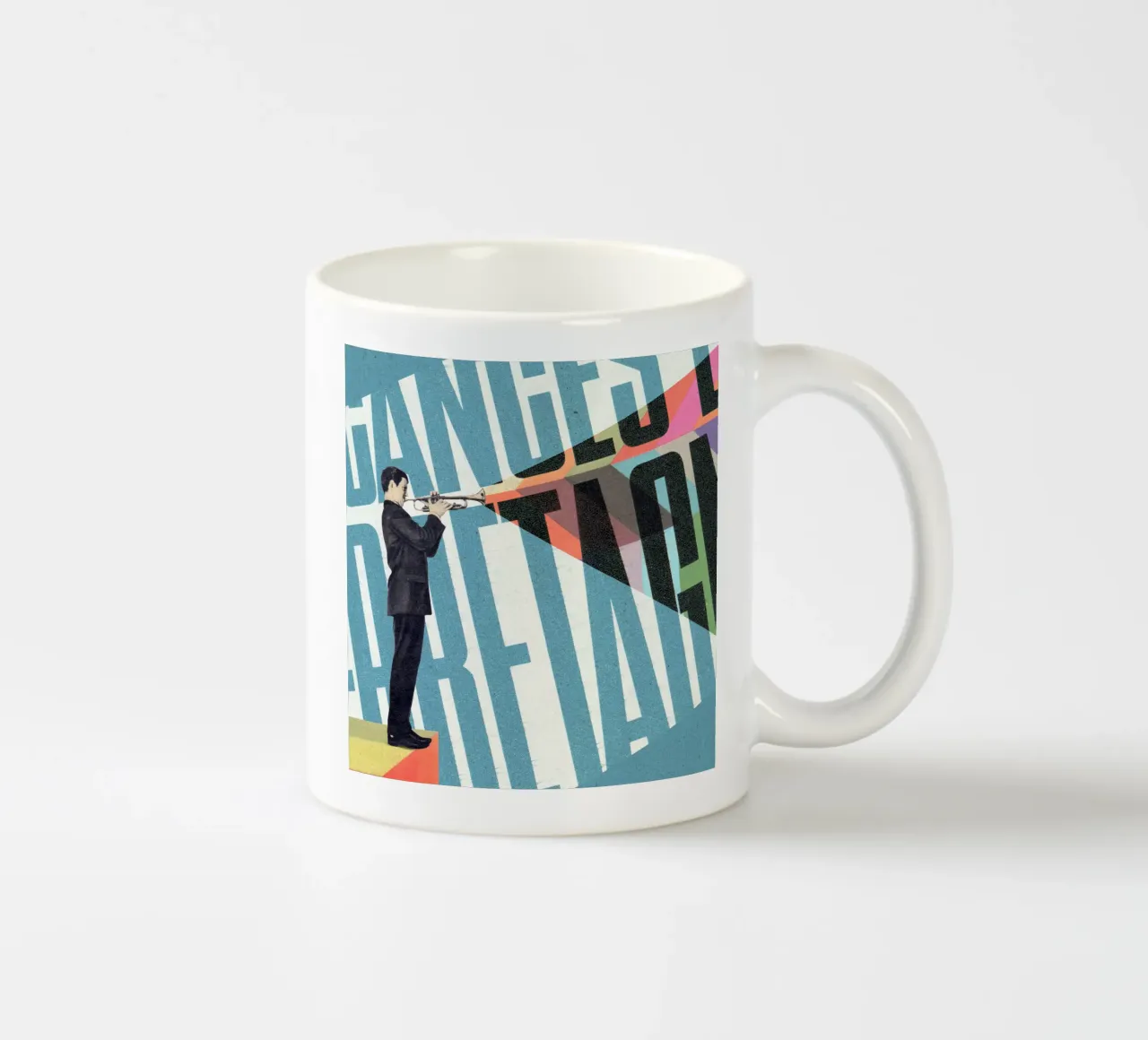 Big bad trumpet player tazza in ceramica da Sammy Slabbinck