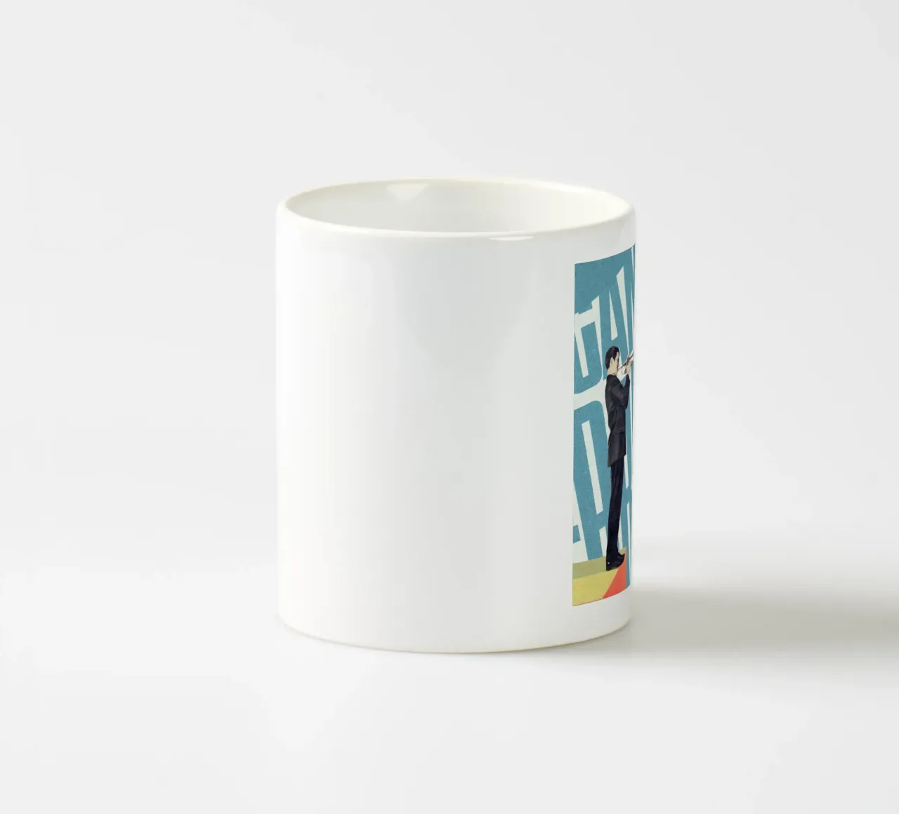 Big bad trumpet player tazza in ceramica da Sammy Slabbinck