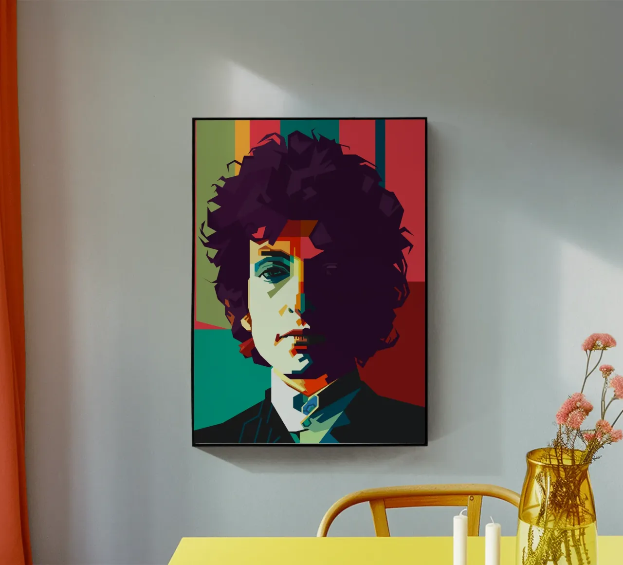 Bob Dylan arte WPAP plexiglass da YUDHISGRAFIS
