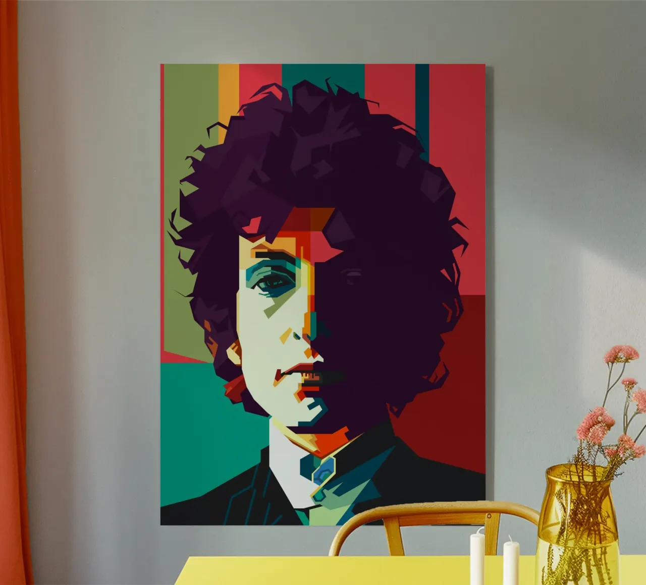 Bob Dylan arte WPAP plexiglass da YUDHISGRAFIS