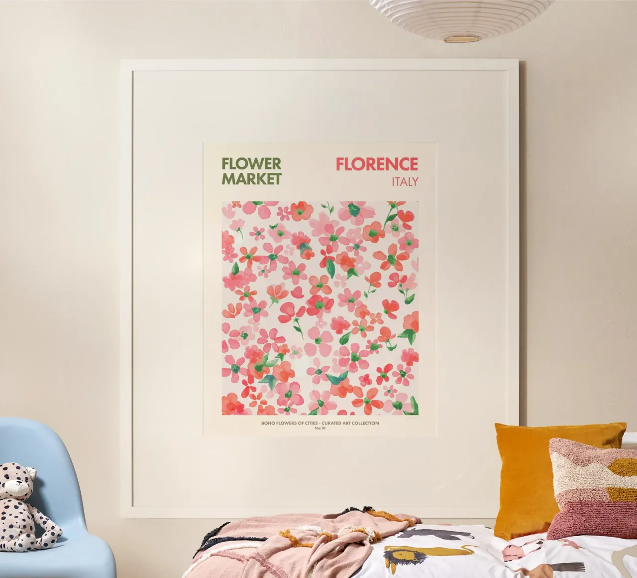 Firenze - Mercato dei fiori poster da Emel Tunaboylu