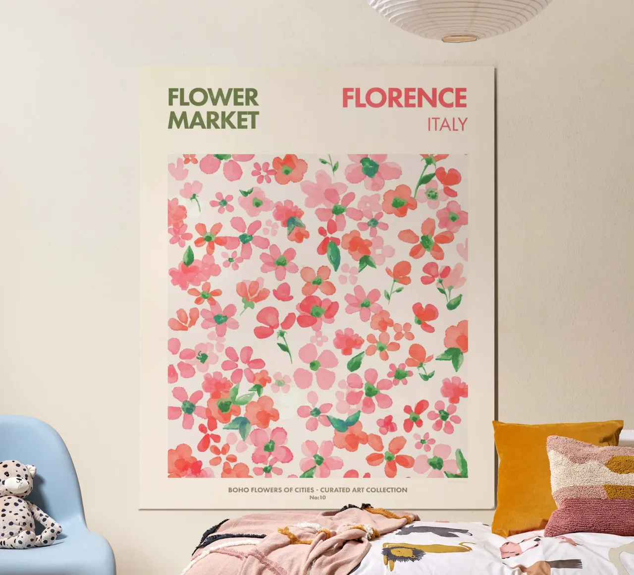 Firenze - Mercato dei fiori poster da Emel Tunaboylu