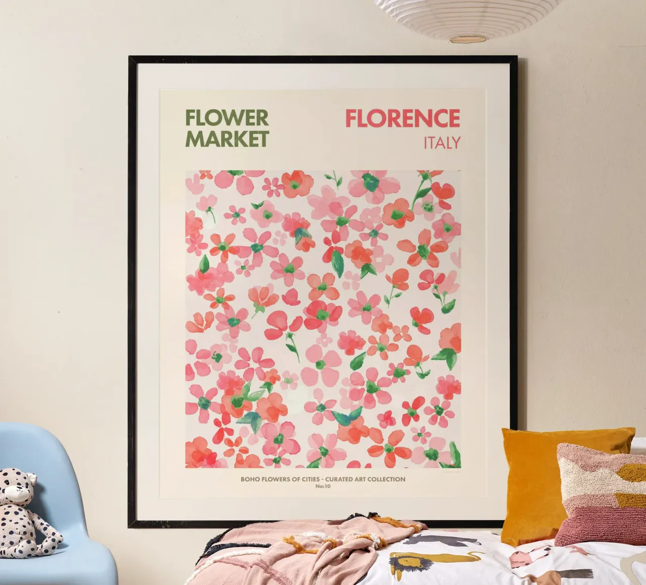 Firenze - Mercato dei fiori poster da Emel Tunaboylu