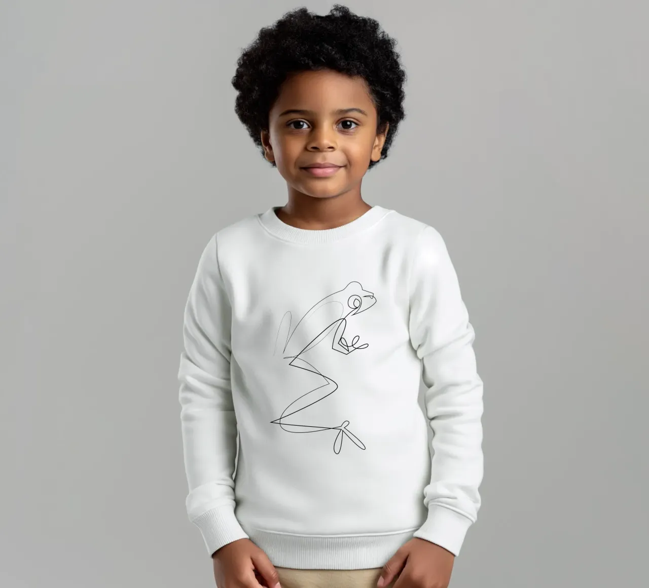 Arboreal - one line frog felpa bambino da Addillum