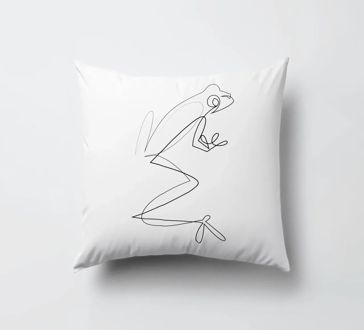 Arboreal - one line frog cuscino da Addillum