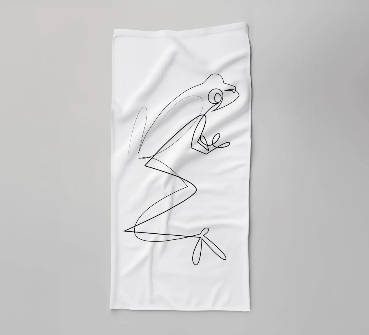 Arboreal - one line frog asciugamano da bagno da Addillum