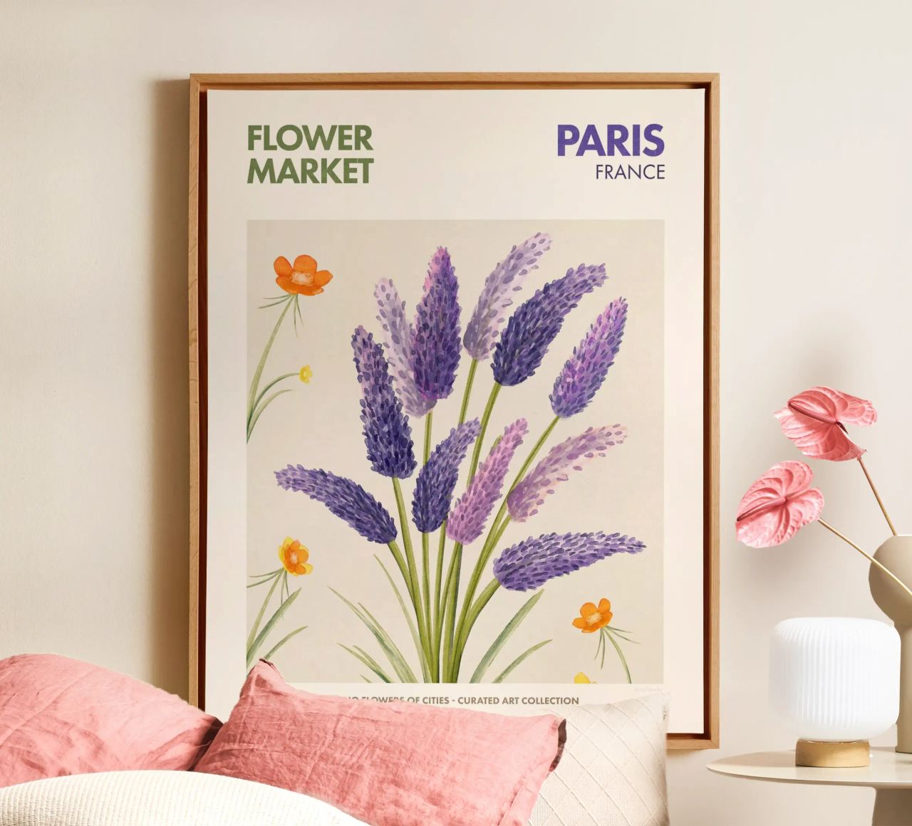 Pariser Blumenmarkt Leinwand von Emel Tunaboylu