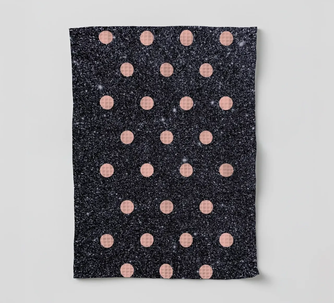 Pink Polka Dots on Shiny Background canovaccio da cucina da cafelab
