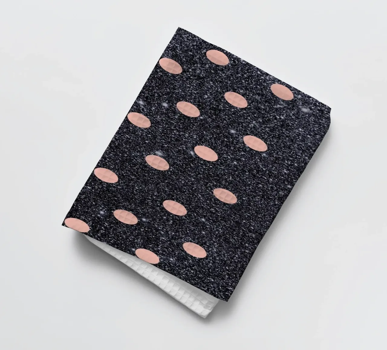 Pink Polka Dots on Shiny Background canovaccio da cucina da cafelab
