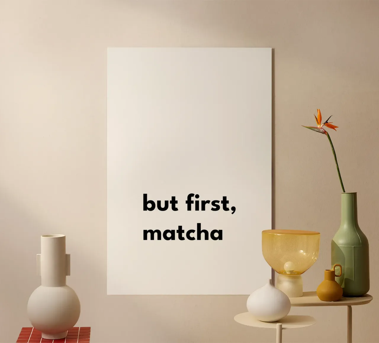 But first, matcha plexiglass da Typo Designs