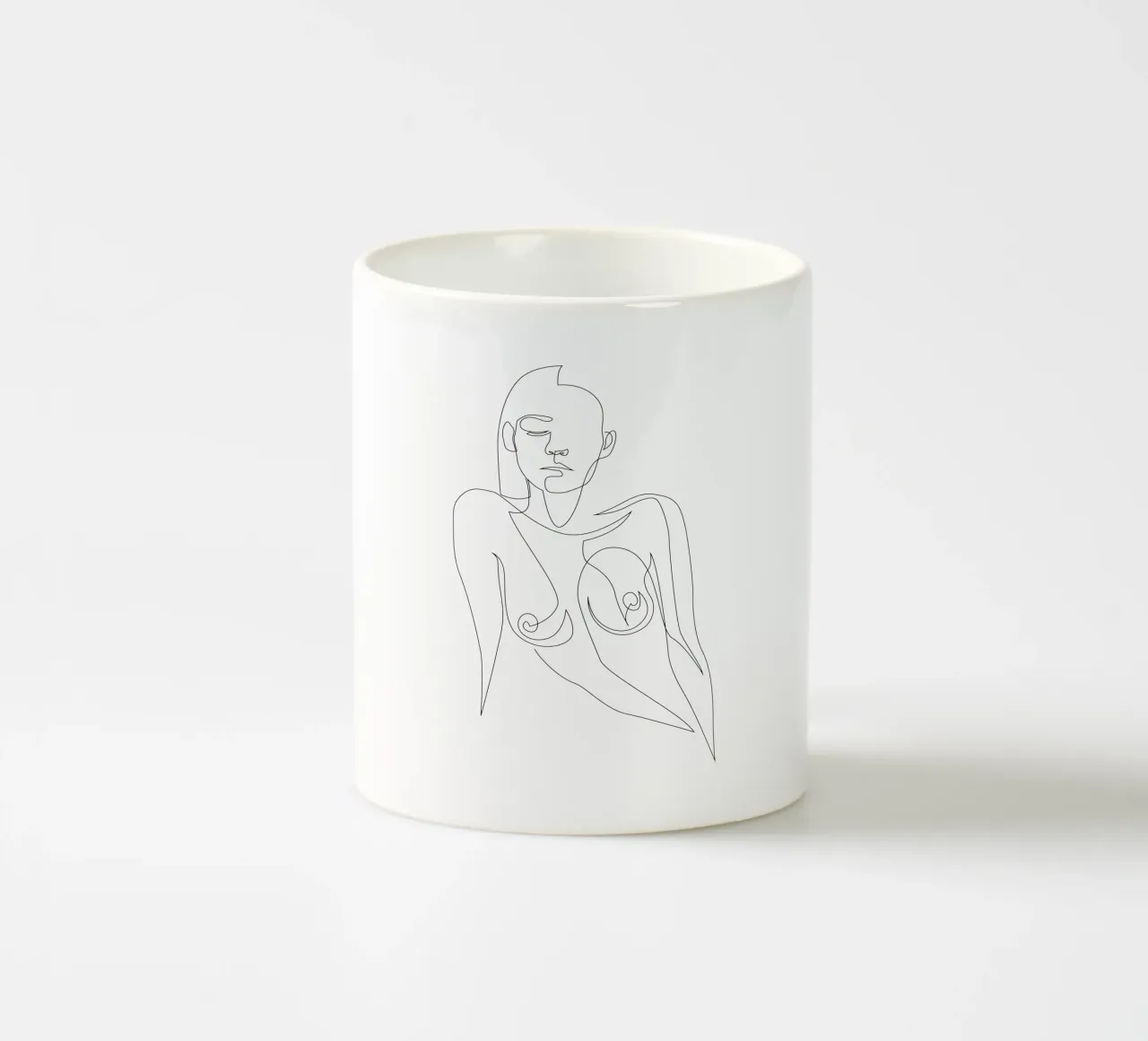 One line nude - E4 tazza in ceramica da Addillum