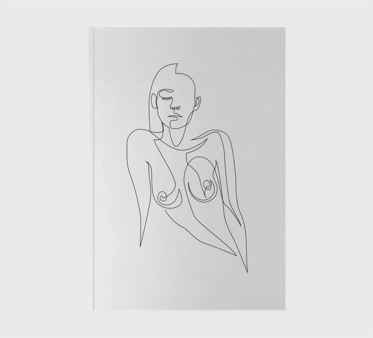 One line nude - E4 notebook by Addillum