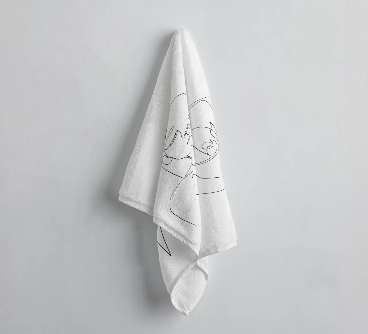 One line nude - E4 asciugamano da bagno da Addillum