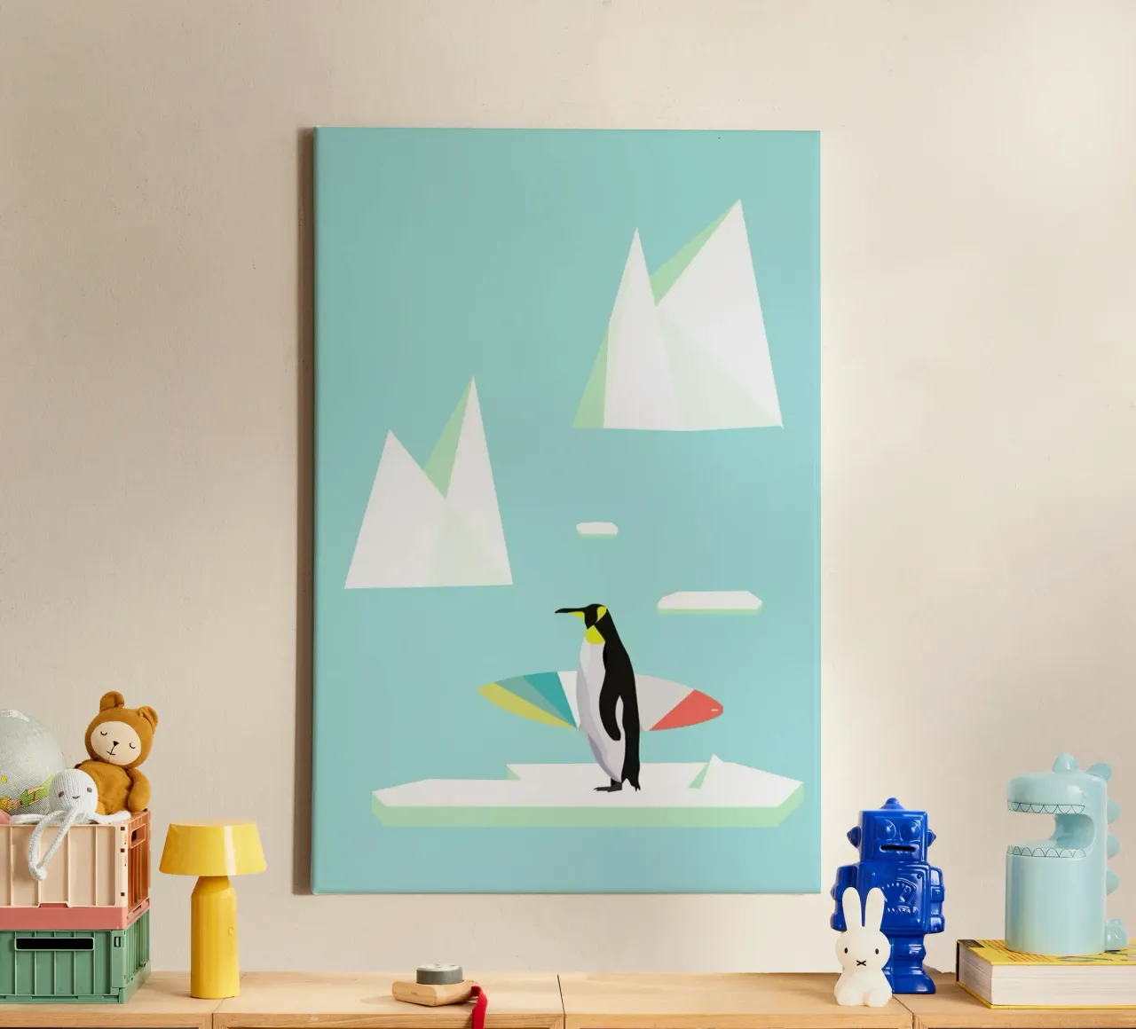 Pingvin canvas van Swen Swensøn