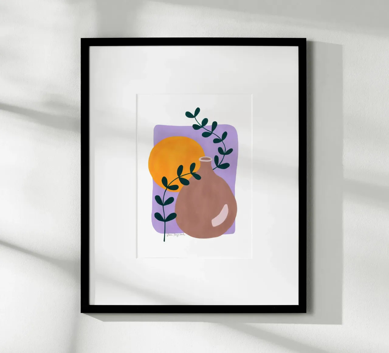 Branch & Sunshine poster with aluminum frame by karenmenzenbach