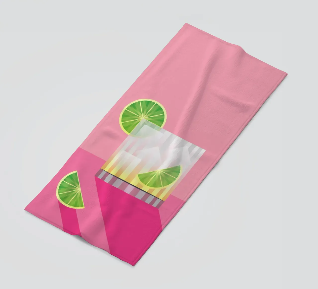 Caipirinha Cocktail Series beach towel by Schuhmann Design