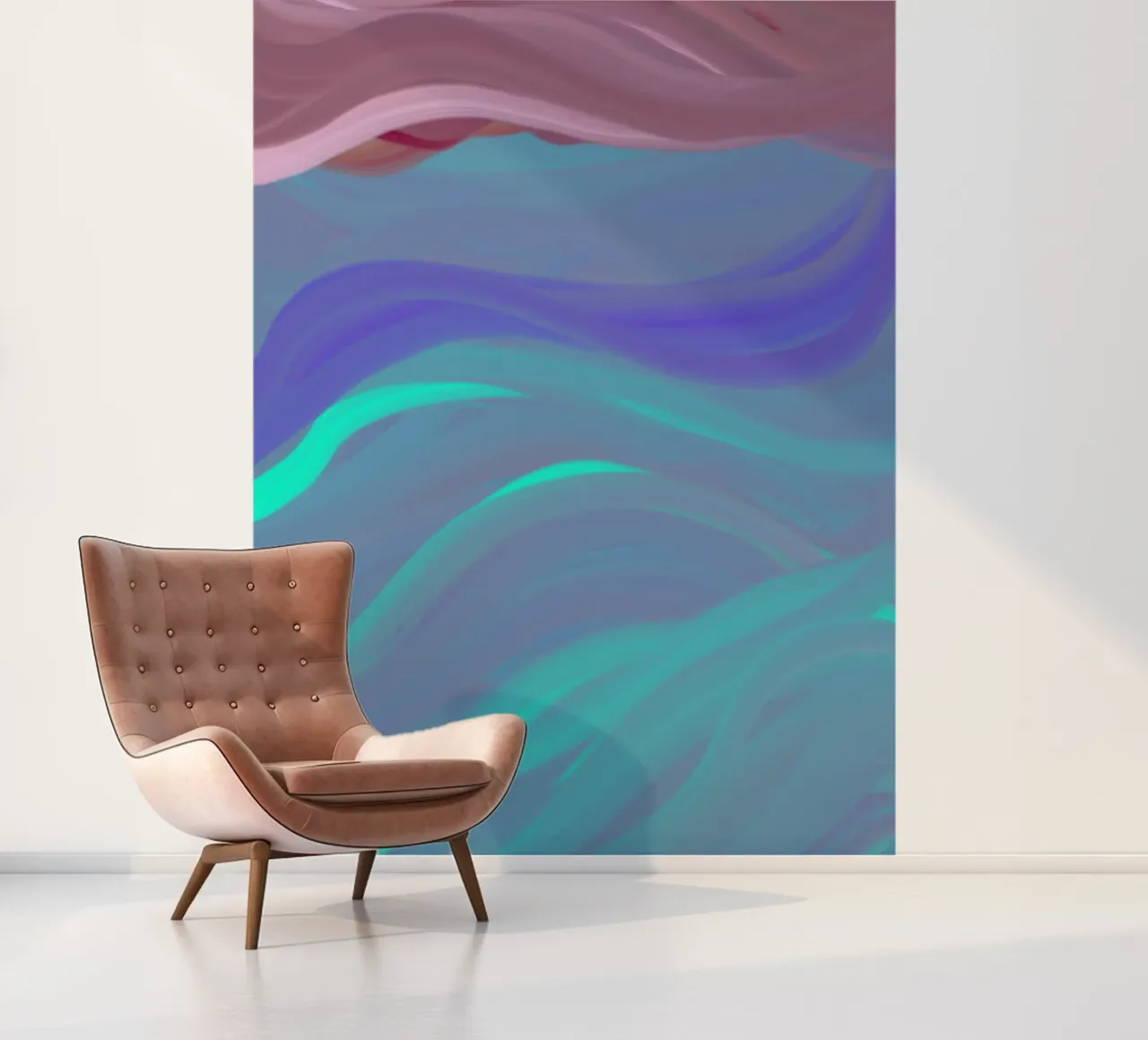 Waves fotobehang van Simplicity