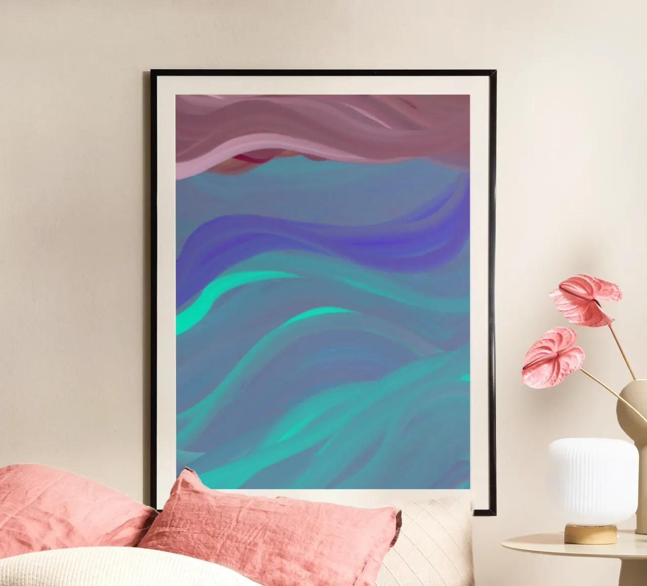 Waves poster van Simplicity