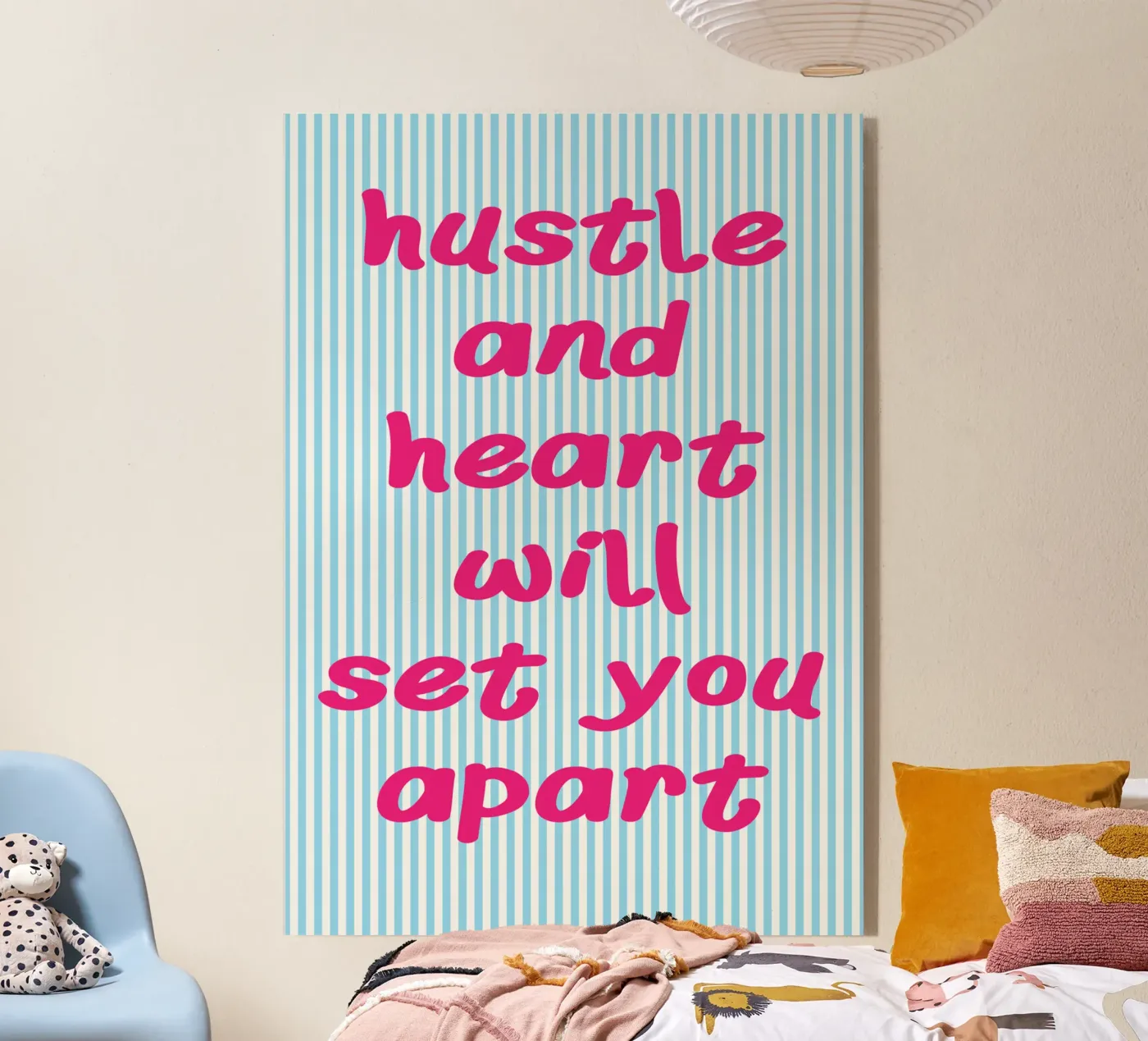 hustle and heart acrylic glass by sunflower