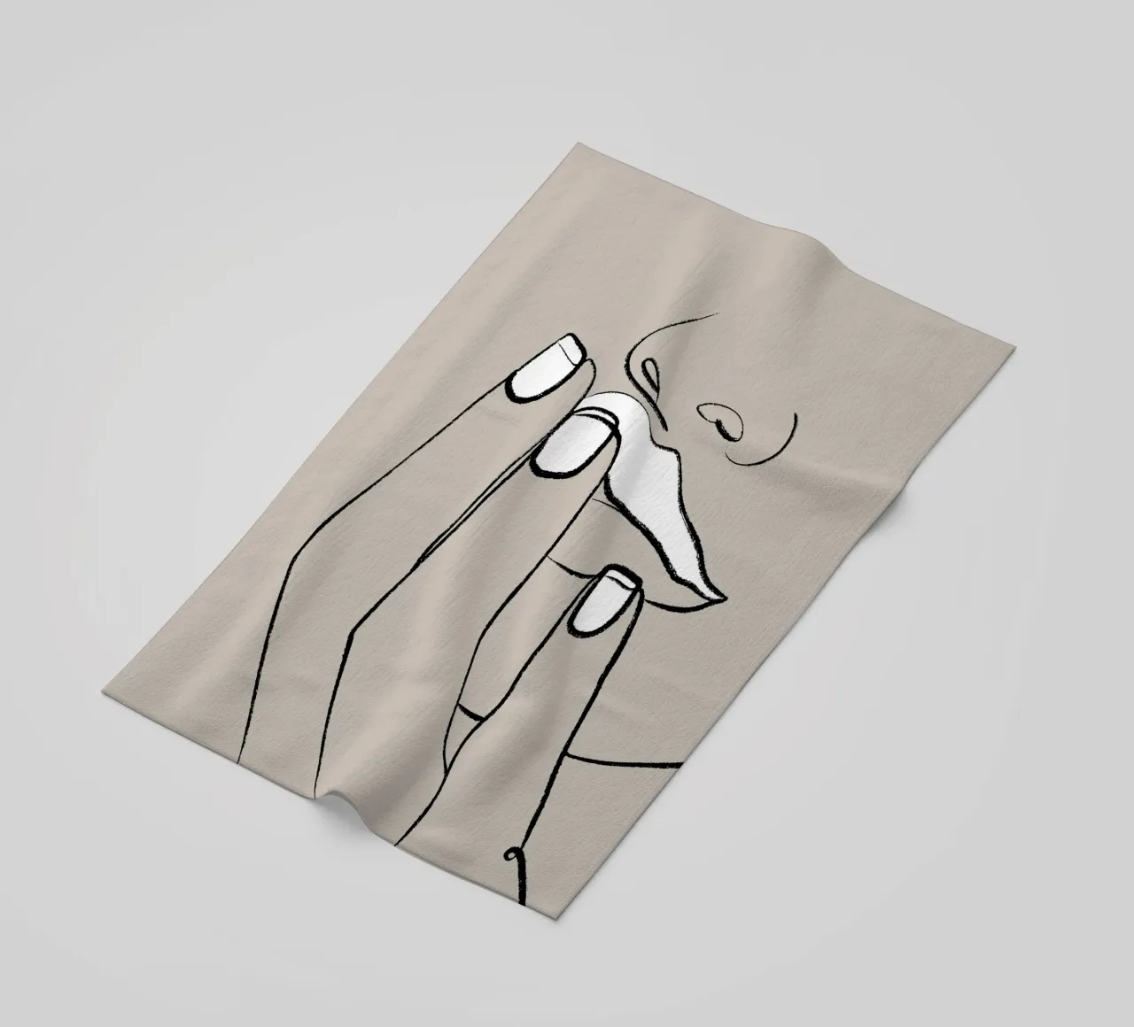 Lips beach towel by 83oranges.com