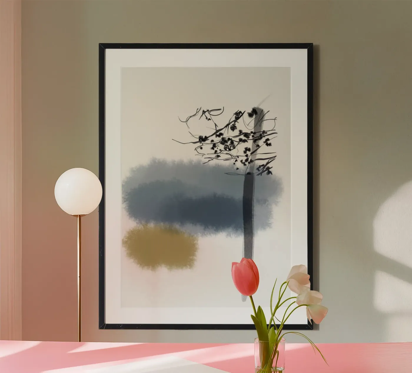 Boom in de winter poster van SaraRosenbaum