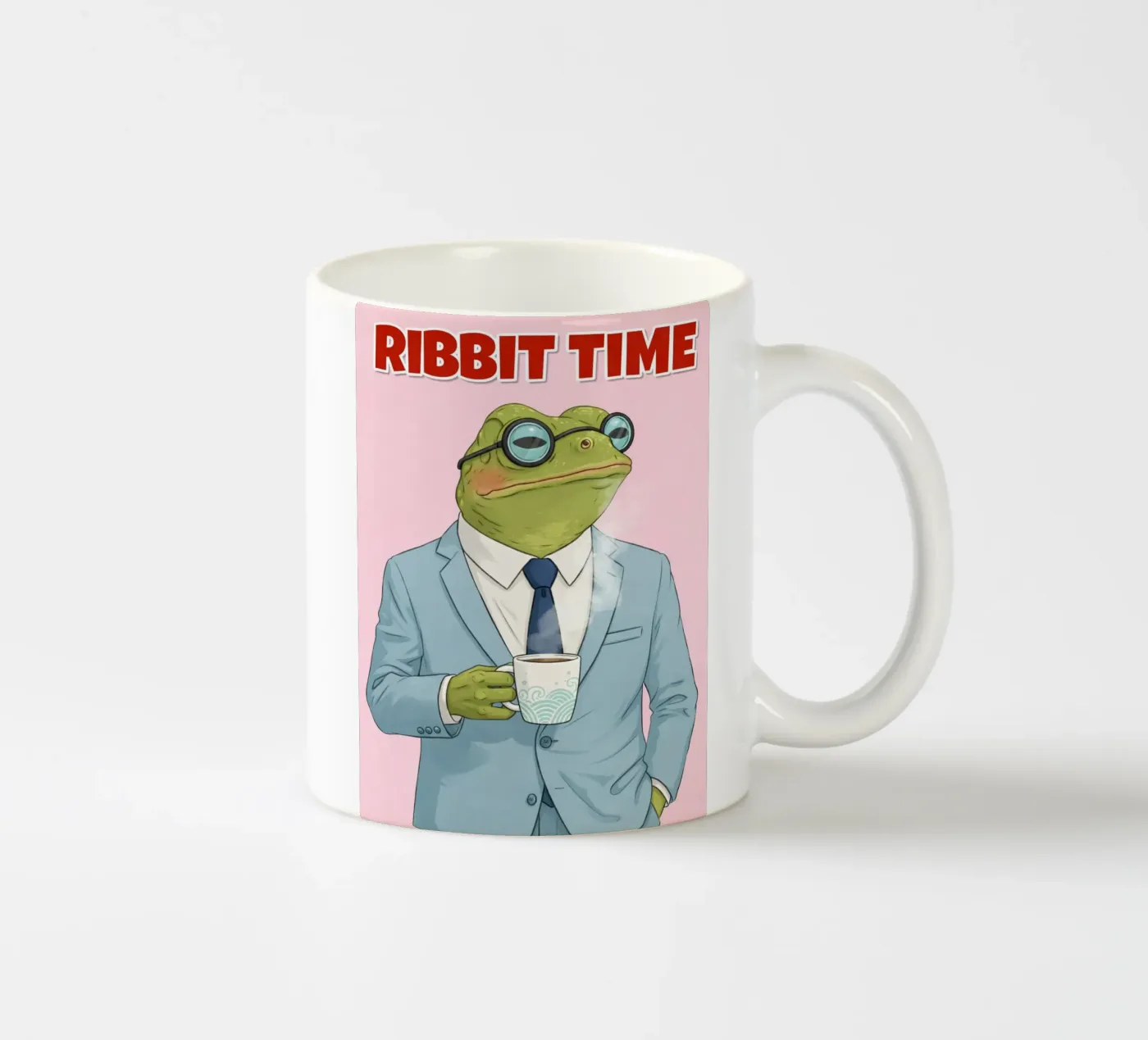 ribbit time ceramic mug by sunflower