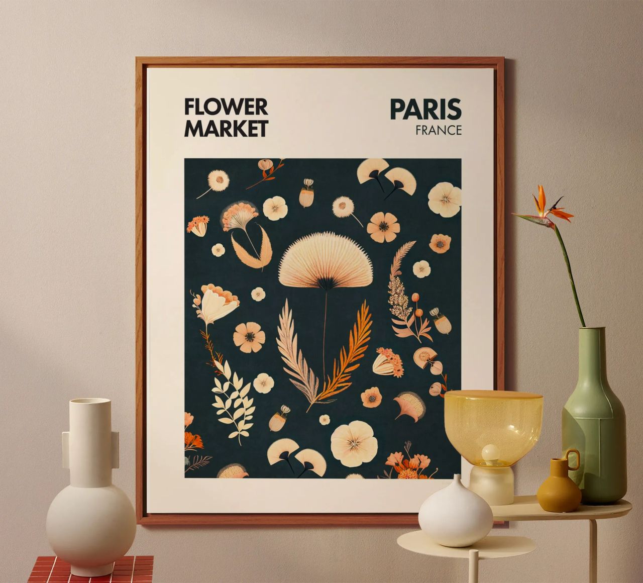 Paris - Flower Market forex plate by Emel Tunaboylu