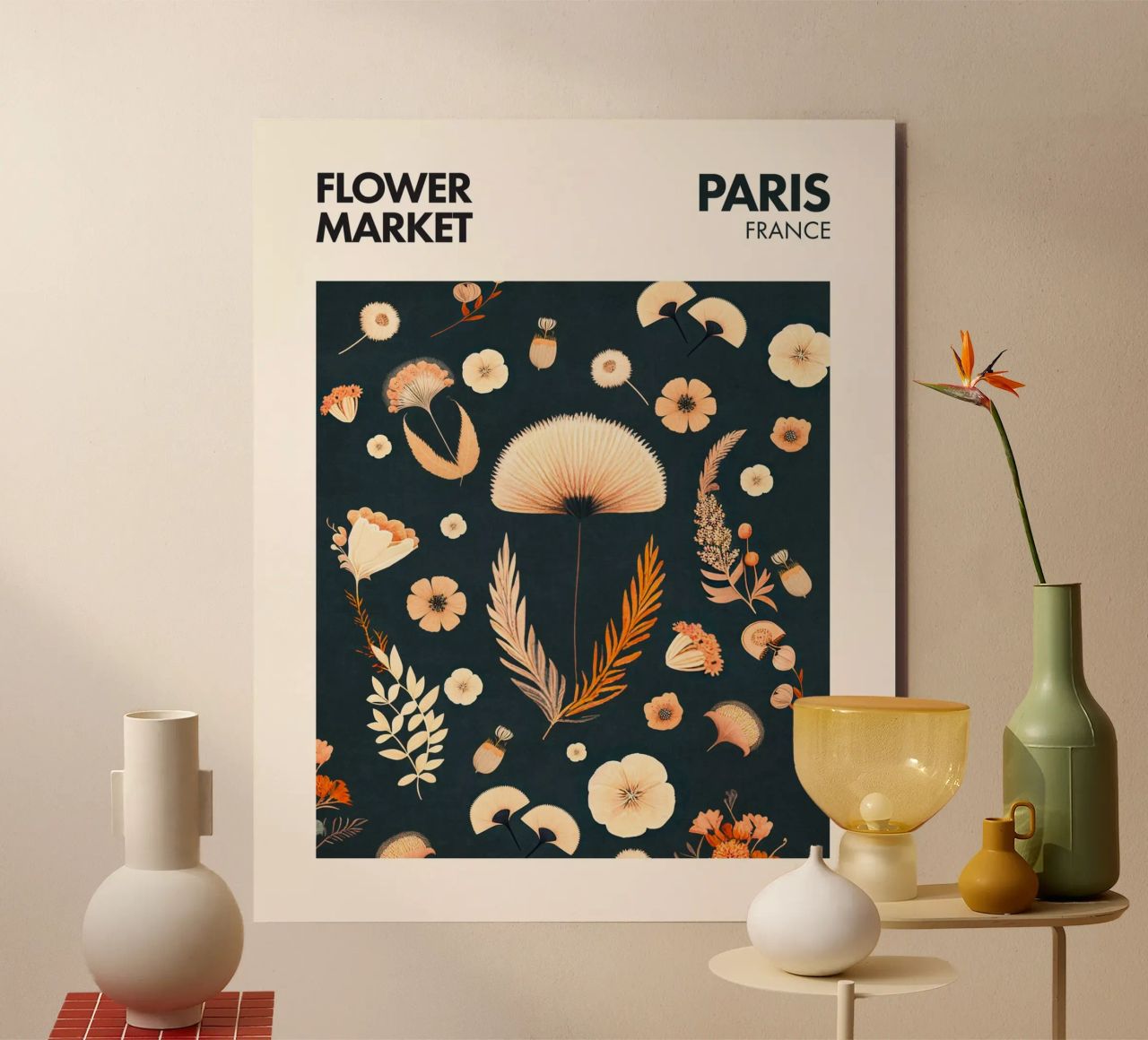 Paris - Flower Market forex plate by Emel Tunaboylu
