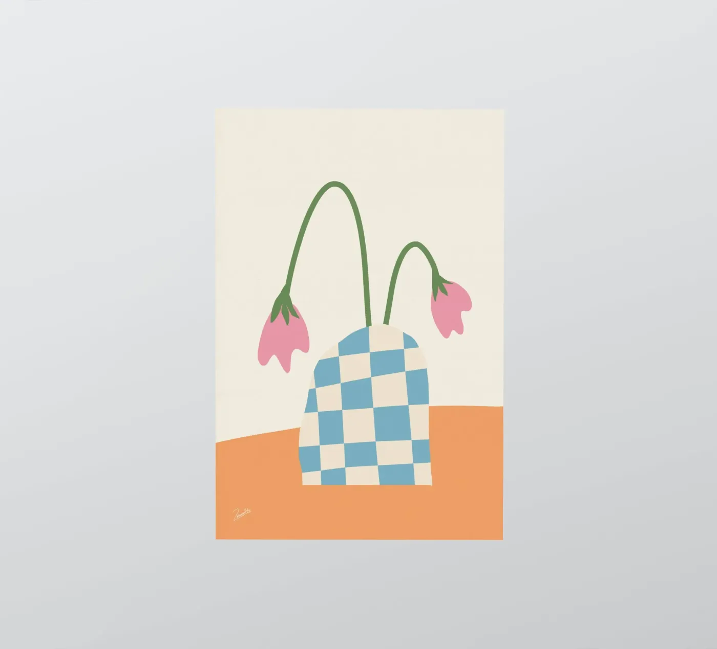 Rustige bloei sticker van zeriayam arts