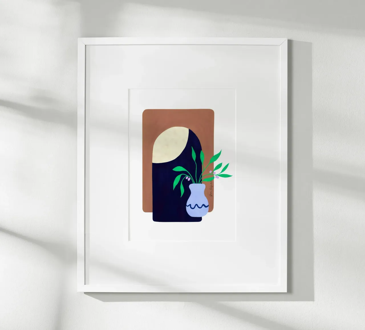 Olive Branch & Moonlight poster con telaio in plastica da karenmenzenbach