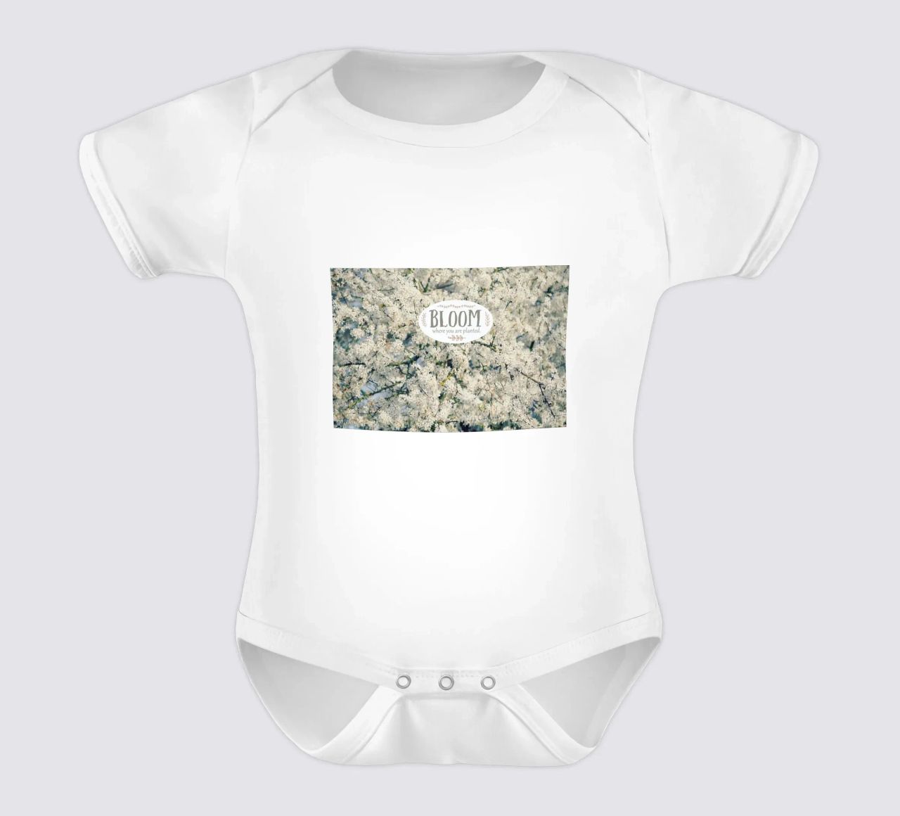 Bloom Where body neonato maniche corte da Robin Delean