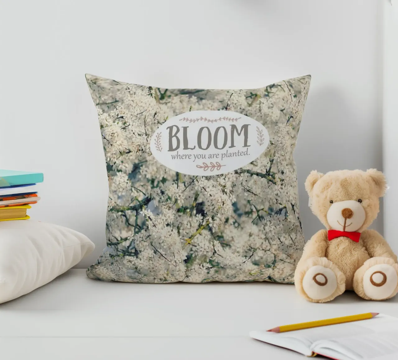 Bloom Where decorative cushion by Robin Delean