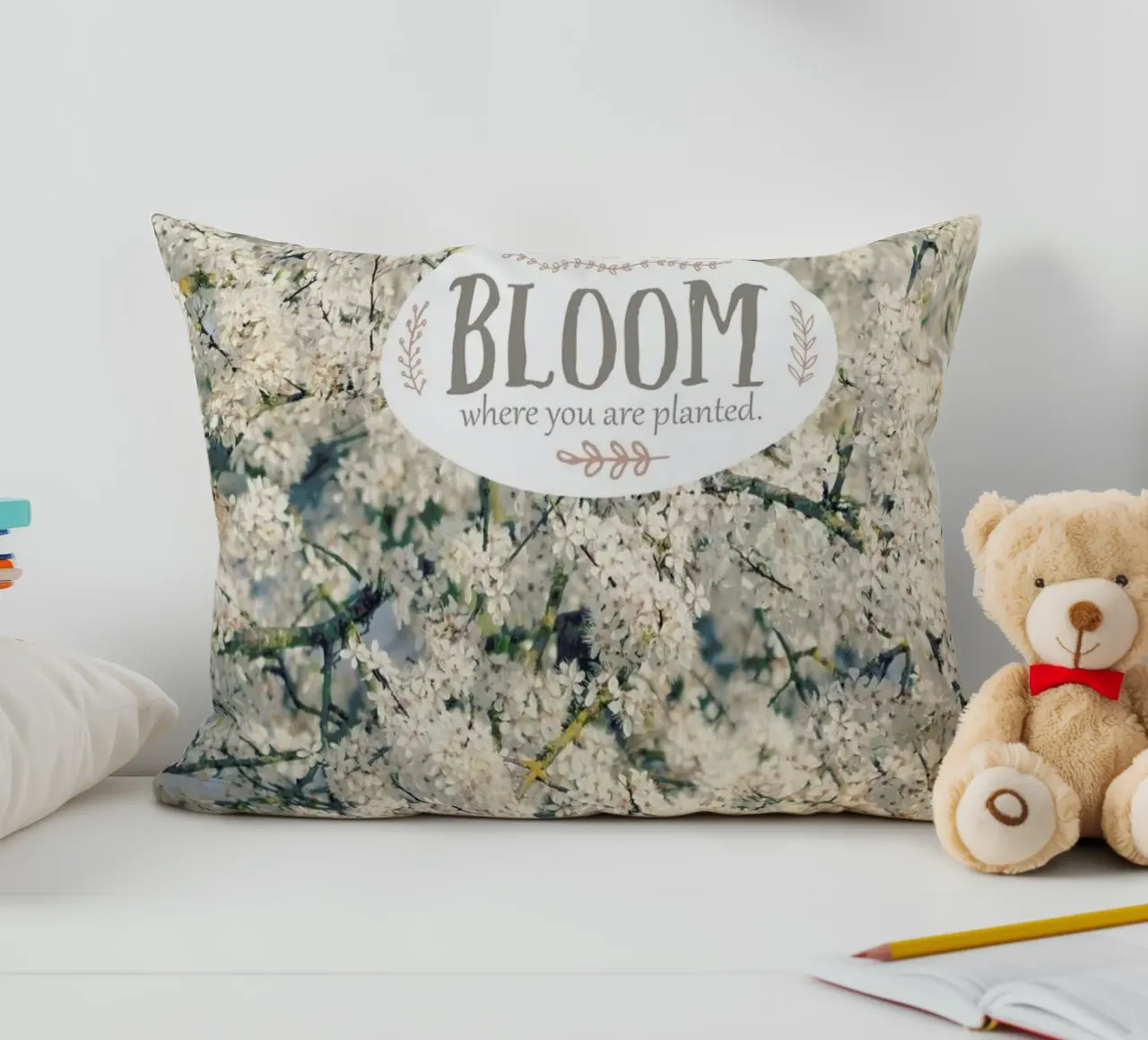 Bloom Where decorative cushion by Robin Delean
